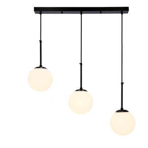 Čierne závesné svietidlo so skleneným tienidlom 15x67 cm Pompei - Candellux Lighting vyobraziť