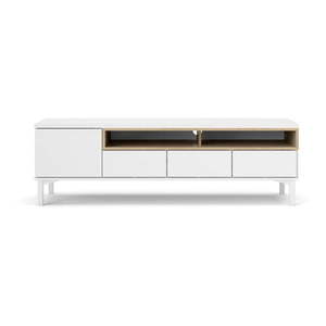 Biely TV stolík 156x48x48 cm Roomers – Tvilum vyobraziť