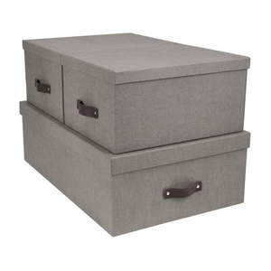 Úložné boxy s vekom v súprave 3 ks Inge – Bigso Box of Sweden vyobraziť