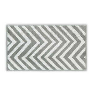 Bielo-sivý bavlnený uterák 33x33 cm Chevron – Foutastic vyobraziť