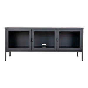 Čierny kovový TV stolík 130x55 cm Brisbane – House Nordic vyobraziť
