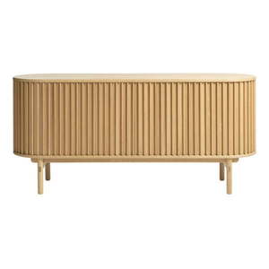 Nízka komoda v dekore duba v prírodnej farbe 160x73 cm Carno – Unique Furniture vyobraziť