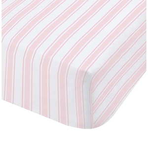 Ružovo-biela bavlnená plachta Bianca Check And Stripe, 90 x 190 cm vyobraziť