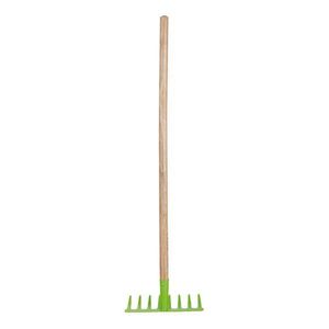 Zelené detské hrabličky z jedlového dreva Esschert Design Gardener vyobraziť