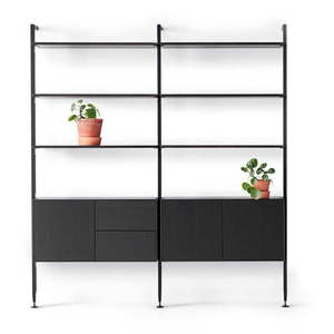 Čierna knižnica v dekore duba 98x210 cm Edge by Hammel – Hammel Furniture vyobraziť