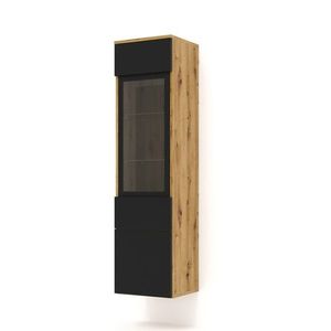 ArtBm Vitrína AURA | dub artisan/čierny mat vyobraziť