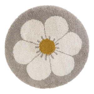 Svetlosivo-krémový detský koberec ø 120 cm Bohemian Daisy – Nattiot vyobraziť