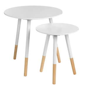 Okrúhle odkladacie stolíky v súprave 2 ks Viborg – Premier Housewares vyobraziť