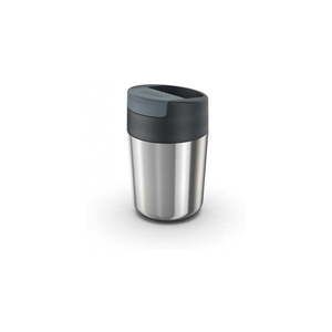 Cestovný hrnček v tmavomodro-lesklo striebornej farbe 340 ml Sipp – Joseph Joseph vyobraziť