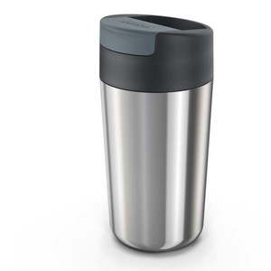 Cestovný hrnček v tmavomodro-lesklo striebornej farbe 450 ml Sipp – Joseph Joseph vyobraziť