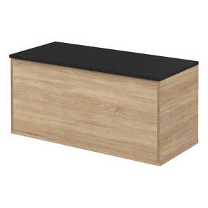 Čierna/v prírodnej farbe truhla v dekore duba 89x43 cm Knight – TemaHome vyobraziť