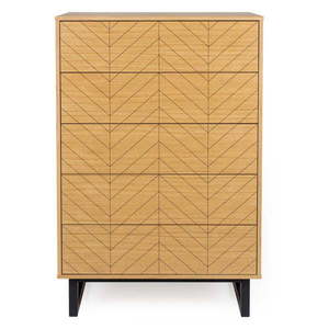 Komoda v dubovom dekore Woodman Camden Herringbone, 80 x 123 cm vyobraziť