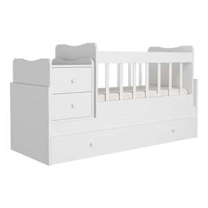 Biela postieľka s úložným priestorom 60x120 cm Sansa – Kalune Design vyobraziť