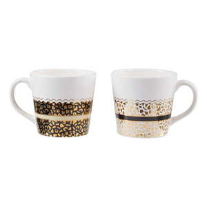 Hrnčeky z kameniny v bielo-zlatej farbe v súprave 2 ks 300 ml London – Premier Housewares vyobraziť