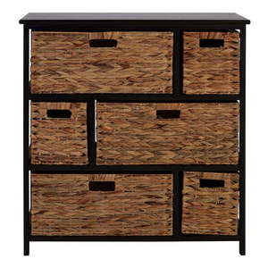 Čierny/v prírodnej farbe kúpeľňový regál z masívu paulownie 80x76 cm Padstow – Premier Housewares vyobraziť