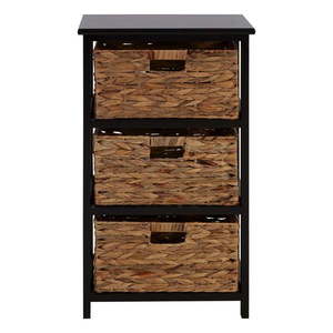 Čierny/v prírodnej farbe kúpeľňový regál z masívu paulownie 41x70 cm Padstow – Premier Housewares vyobraziť