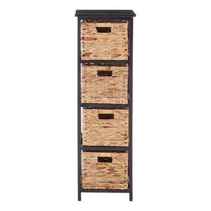 Čierny/v prírodnej farbe kúpeľňový regál z masívu paulownie 32x100 cm Padstow – Premier Housewares vyobraziť