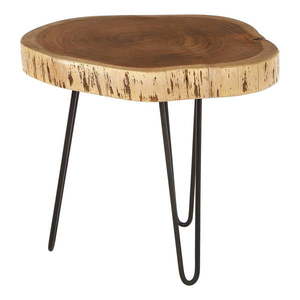 Odkladací stolík s doskou z akácie 46x48 cm Nandri – Premier Housewares vyobraziť