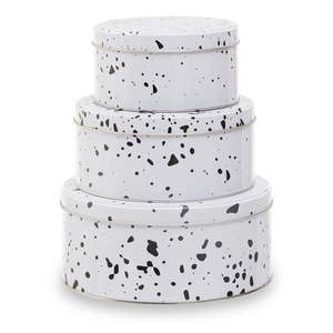 Kovové dózy v súprave 3 ks na cukrovinky Speckled – Premier Housewares vyobraziť