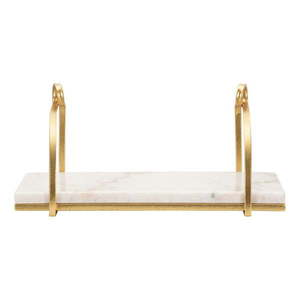 Biela/v zlatej farbe mramorová polica 40 cm Marble – Mauro Ferretti vyobraziť