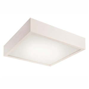Biele stropné svietidlo so skleneným tienidlom 37, 5x37, 5 cm Quadro – LAMKUR vyobraziť