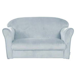 Svetlomodrá zamatová detská pohovka 78 cm Lil Sofa – Roba vyobraziť