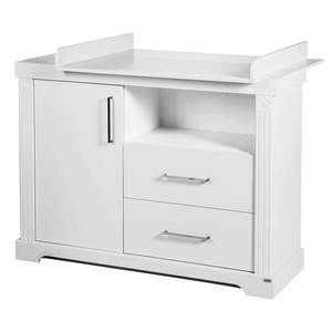 Biela nízka detská komoda s prebaľovacím pultom 120x98 cm Maxi – Roba vyobraziť