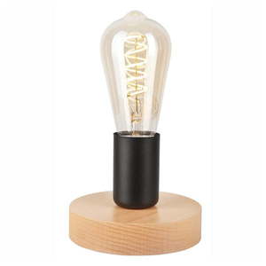 Čierna/v prírodnej farbe stolová lampa - LAMKUR vyobraziť