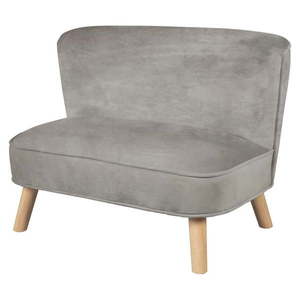 Svetlosivá zamatová detská pohovka 70 cm Lil Sofa – Roba vyobraziť