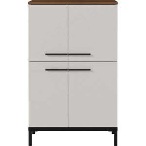 Svetlosivá vysoká kúpeľňová skrinka v dekore orecha 60x97 cm Yonkers - Germania vyobraziť