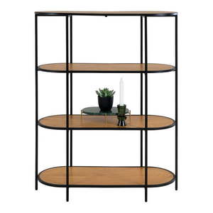 Čierna knižnica v dekore duba 36x111 cm Vita - House Nordic vyobraziť