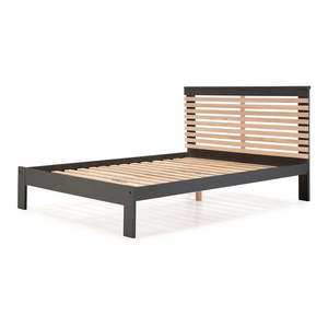 Tmavosivá dvojlôžková posteľ s roštom 140x190 cm Vectra – Marckeric vyobraziť
