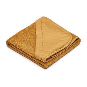 Detská osuška s kapucňou v horčicovej farbe 80x80 cm Deya – Kave Home vyobraziť