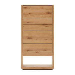 Vysoká komoda v dekore duba v prírodnej farbe 60x120 cm Alguema – Kave Home vyobraziť