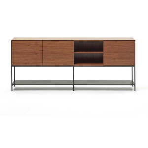 Nízka komoda v dekore orecha v prírodnej farbe 195x80 cm Vedrana – Kave Home vyobraziť