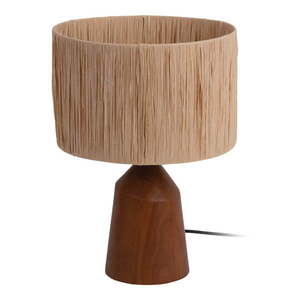 Stolová lampa v prírodnej farbe s tienidlom z papierového výpletu (výška 35, 5 cm) Sheer Trapeze – Leitmotiv vyobraziť