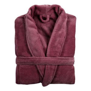 Vínovočervený mikroplyšový župan veľkosť S/M Cosy – Tiseco Home Studio vyobraziť