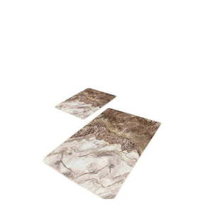 Hnedé kúpeľňové predložky v súprave 2 ks 60x100 cm – Mila Home vyobraziť
