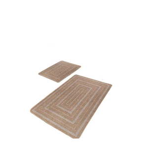 Hnedé kúpeľňové predložky v súprave 2 ks 60x100 cm – Mila Home vyobraziť