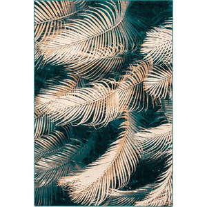 Vlnený koberec v petrolejovomodrej farbe 133x180 cm Areca - Agnella vyobraziť