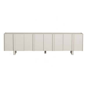 Krémovobiely modulárny TV stolík z borovicového dreva 200x53 cm Basu – WOOOD vyobraziť