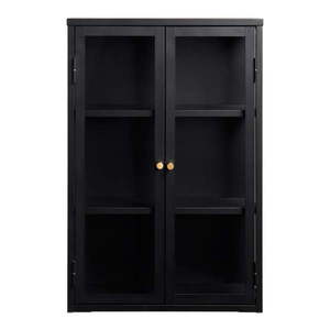 Čierna kovová závesná vitrína 60x90 cm Carmel – Unique Furniture vyobraziť