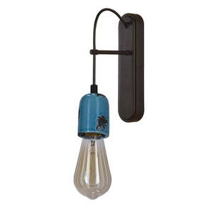 Čierno-modré kovové nástenné svietidlo Vider - Candellux Lighting vyobraziť