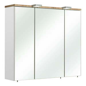 Biela závesná kúpeľňová skrinka so zrkadlom 80x70 cm Set 931 - Pelipal vyobraziť