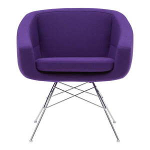 Tmavofialové kreslo Softline Aiko Felt Melange Dark Lilac vyobraziť