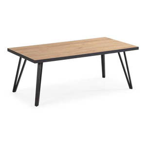 Čierny/prírodný konferenčný stolík s doskou v dubovom dekore 60x120 cm Sindi – Marckeric vyobraziť