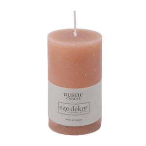 Púdrovoružová sviečka Rustic candles by Ego dekor Rust, doba horenia 38 h vyobraziť