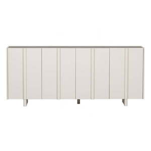 Krémovobiela nízka modulárna komoda z borovicového dreva 200x85 cm Basu – WOOOD vyobraziť