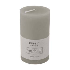 Sivá sviečka Rustic candles by Ego dekor Rust, doba horenia 38 h vyobraziť