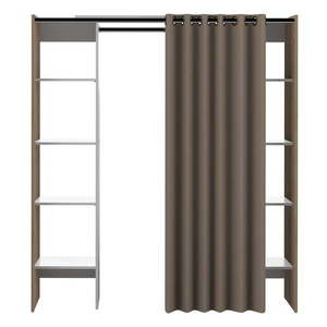 Bielo-hnedá šatníková skriňa v dekore duba 185x182 cm Tom - TemaHome vyobraziť